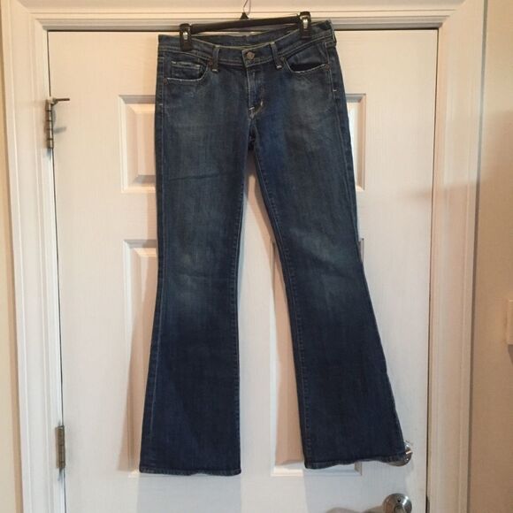 Citizens of Humanity Low Waist Flare Leg Jeans - Picture 2 of 8